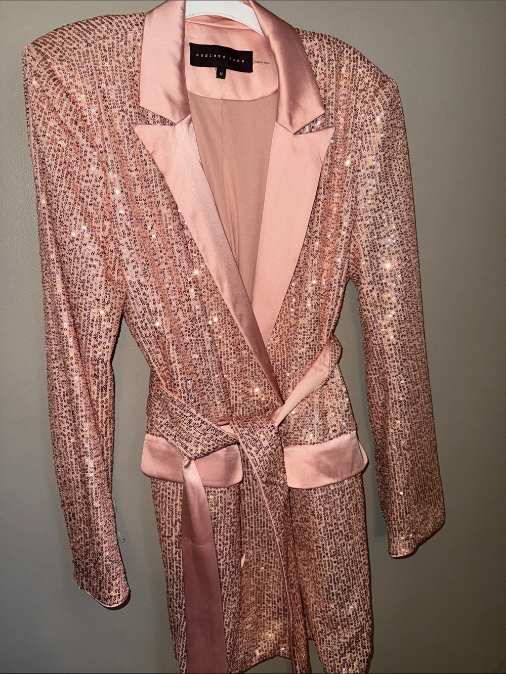 Express Pink Sequin Blazer